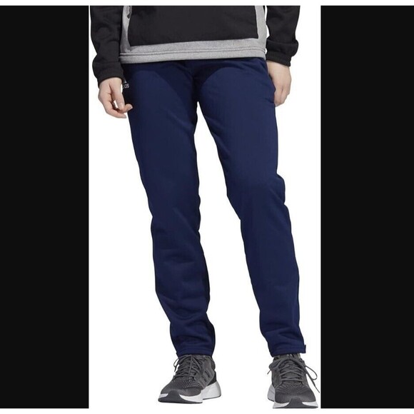 Adidas Training Pants Women’s 2XL Navy Blue Stadium Tapered Aeroready HB6798 NWT - Picture 2 of 16